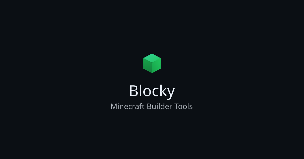 Blocky – Free Minecraft Builder Tools